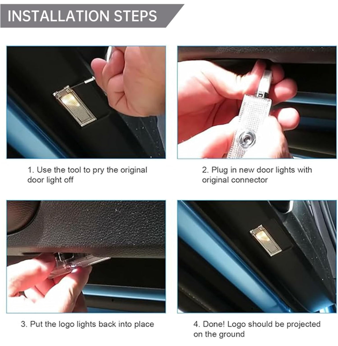 Scat Pack Designer LED Door Lights - 2PCS LED Car Door Lights Projector Compatible with Infiniti Q50 Q50L (V37) 2008-2022 Puddle Lights Ghost Shadow Light Kit Car Accessories