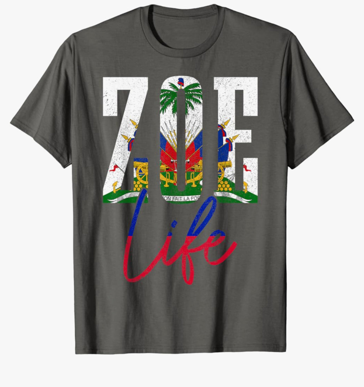 Haiti Flag Zoe Haitian Life Pride Vintage Haiti T-Shirt