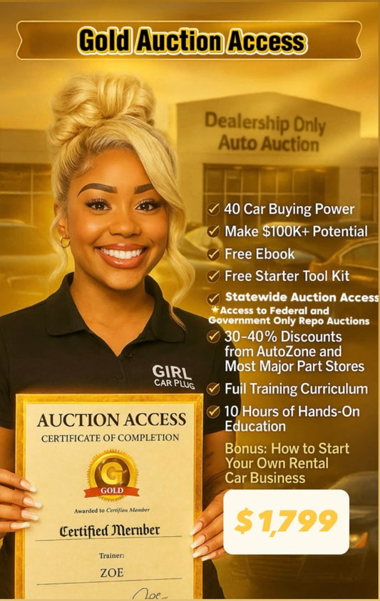Gold Auction License- 40 Cars Buying Power-Make 80K+or more!                        EXAMPLE                               40 Cars X $2000=$80,000
